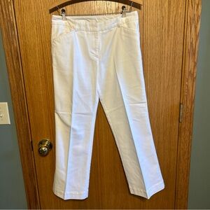 Worthington White Modern Fit Cropped Capri Pants‎ Size 6 Petite Working Girl
